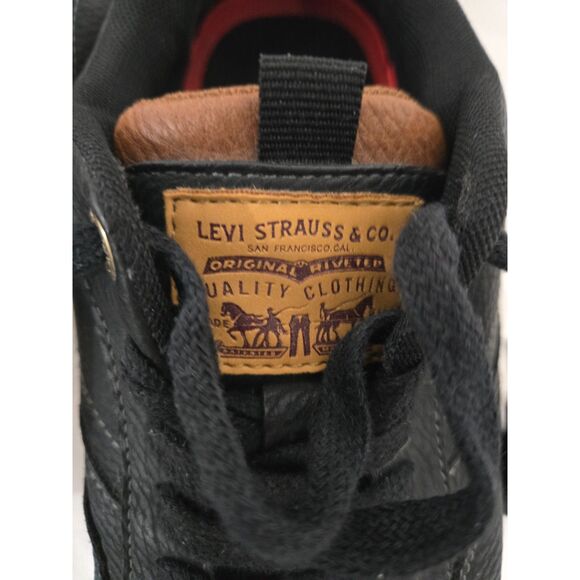 Levi's Comfort Sneakers Men 9.5 Black Lace Up - Picture 7 of 8